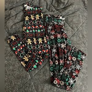 2 planet gold holiday leggings